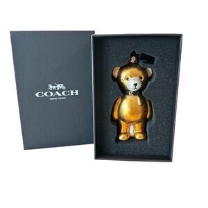 Coach Bear Ornament Boxed